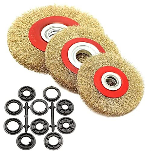 BomDog Outils de Roue de Polissage, Disques À Lamelles 3 Pièces 5/6/8 Pouces Meule Métallique Brosse Outil de Polissage Disque À Lamelles À Grains
