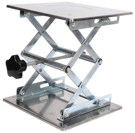 20,3 X 20,3 Cm Großer Labor-Hebetisch, Laborheber-Scherenständer-Plattform, Labor-Stützheber-Plattform, Erweiterbarer Hubhöhenbereich von 75 Mm Bis 290 Mm, Stützgewicht 50 Kg