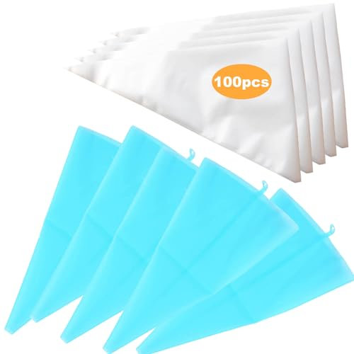 LeLehome Juego de 61 boquillas de pastelería rusas para decoración de pasteles de fondant y glaseado (39 puntas rusas + 20 bolsas de repostería desechables + 1 bolsa de silicona + 1 acoplador