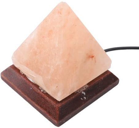 USB Powered Himalayan Salt Lamp, Hand Carved Pyramid Shape Color Changing Night Light with RGB Light Source, Ideal Christmas, Valentine's Day, Holidays, Birthdays