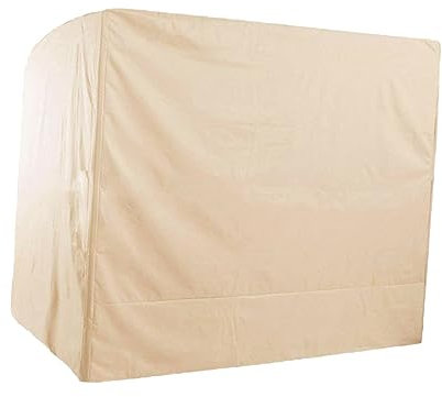 CAXUSD Wasserdichter Schutzhülle Für Gartenhängesessel Strapazierfähiger Abdeckschutz Für Outdoor-schwingsessel Beige Und Kaffee Für Gartenmöbel
