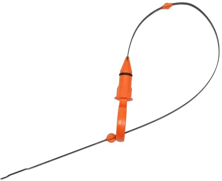 RATCHROLL Ölmessstab Für VW Passat 1.8L Turbo 03-05 Doppel-Loch-Anzeige | 1 Stk, Kunststoff Metall, Orange Schwarz, 56,3x4,1 cm, OE 06B115611M, Für VW Passat 4 Motion 04-05, Für Audi A4 Quattro 03-05