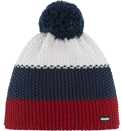 Eisbär Mütze Star Pompon Kids Mehrfarbig - warme Wintermütze Jungen & Mädchen - 55 cm (7-8 Jahre) - atmungsaktive mit Fleece Innenband Bommelmütze Kindermütze Haube aus Österreich | Warme Strickmütze, Wollmütze, Grobstrick, Pudelmütze, Merinomütze, gefüttert, warm, weich, hautfreundlich, atmungsaktiv