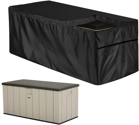 Cubierta De La Caja De Cubierta Al Aire Libre Con Cremallera - Funda Para Baúl Almacenaje, CubiertaImpermeable 210D, A Prueba De Polvo, Baul Almacenamiento Exterior Funda, Fundapara Sillas De Mesa