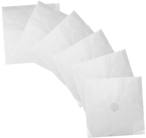 HOMSFOU Lot de 6 Revêtements pour Four en Tissu de Fibre de Verre Argentés, Résistants la Chaleur et Faciles à Nettoyer, Protections Réutilisables pour Brûleurs de Cuisinière à Gaz