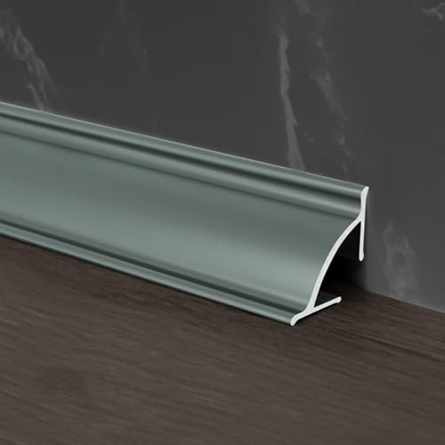 CVFOMBN Kabelkanal, Kabelabdeckungen für 2-4 Kabel an der Wand, Premium-Kabelabdeckungen für Kabel an der Wand, einfach zu installierender Kabelkanal Lampe (2 Stück),Iron Gray,3×105 cm