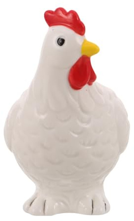 Garneck Coquetier en Céramique de Poussin Blanc – Porte-œufs la Coque Stable et Réutilisable – Support Décoratif pour Petit-déjeuner, Fête de Pâques Cuisine, Présentoir Original