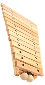 AMSLSIU Sopran Glockenspiel Xylophon aus Holz mit 13 Tasten für Anfänger und Musikunterricht. 13 Ton Glockenspiel Xylophon für Kinder, Anfänger, Veranstaltungen und professionelles Instrument.