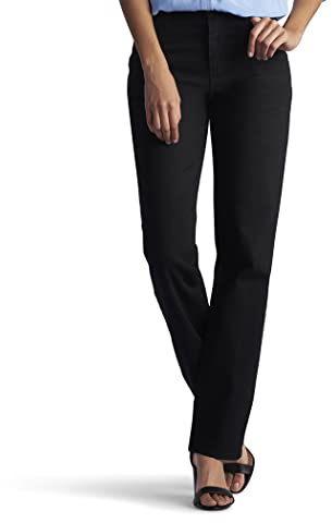 Lee Damen Relaxed Fit All Cotton Straight Leg Jeans, Schwarz, 40