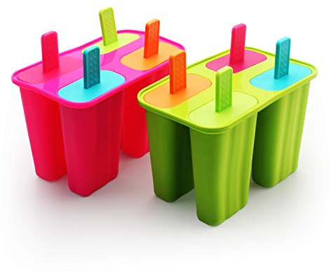 DEHUB Eisformen Silikon, Popsicle Formen Set,BPA Frei EIS am stiel Formen FDA-Zertifiziert Lebensmittelqualität Silikon-EIS-Pop-Hersteller,Ice Lolly Mold mit Sticks und Tropfschutz(Grün+Rosenrot,)