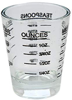 Cabilock Messbecher Mit Präziser Messbecher Für Espresso Cocktails Und Küche Hitzebeständiger Schwerer Glasbecher Schwarz