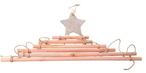 Milisten Weihnachtsbaum Leiter mit Stern Holzleiter zum Hängen Tannenbaum Christbaum für Weihnachten Wanddeko Weihnachtsschmuck Christbaumschmuck Tannenbaumanhänger Weihnachtsdeko