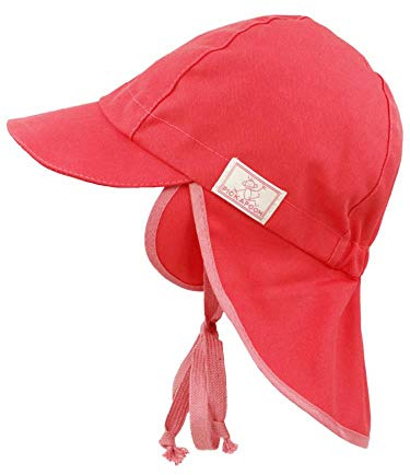 PICKAPOOH Baby/Kinder Sonnenhut/Sonnenmütze Tom mit UV-Schutz aus Reiner Bio-Baumwolle, Cayenne-309, Gr. 52
