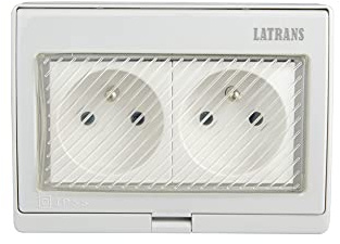 Prise standard française et interrupteur va-et-vient en saillie avec 1 ou 2 prises IP55 (1 prise et interrupteur va-et-vient) (2 prises françaises)