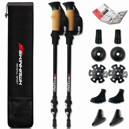 Skinhawk Aluminum Wanderstöcke & Nordic Walking Stöcke Trekking Stöcke für Damen & Herren