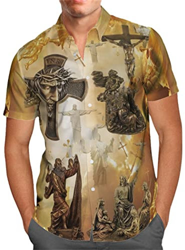 Chemise 3D imprimée de tatouages polynésiens viking - Plage hawaïenne d'été pour homme - Harajuku - Hip Hop, Chemise à manches courtes., 3XL