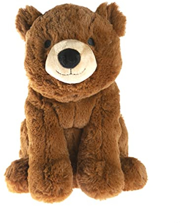 Pelucho - Bouillotte Peluche Ours Brun - Bien-Être, Chaleur et Douceur - Micro-Ondable - Grains de Blé et Fleurs de Lavande - Fabriquée en France