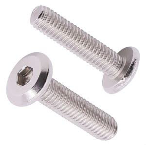 M5–0,8 x 8 mm (60 Stück) Innensechskantschrauben, Möbelschrauben, Verbindungsschrauben, 304 Edelstahl 18/8, Vollgewinde, helle Oberfläche, metrischer Standard