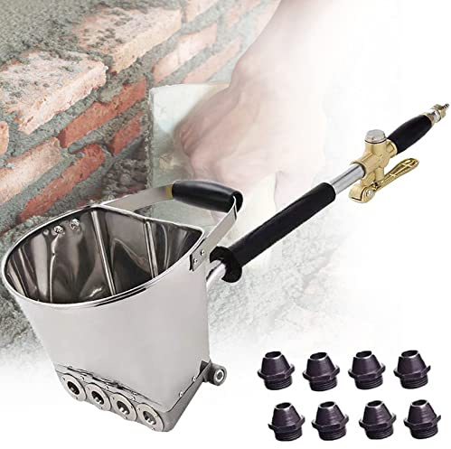 Mortar Sprayer Plaster Sprayer,Texture Concrete Stucco Plaster Pneumatic Cement Spray Gun,Wall Paint Sprayer Concrete Spray Hopper,Stucco Spray Gun for Wall Ceilings