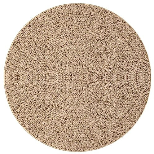 vidaXL Tapis aspect jute intérieur et extérieur, 120 cm, tapis de sol, tapis de porte