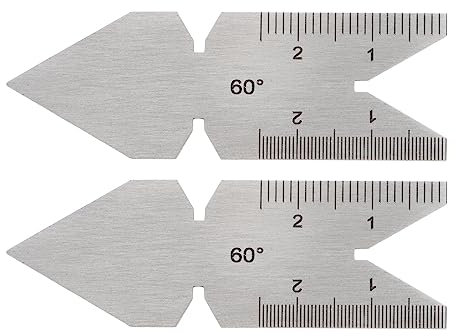 QUARKZMAN 2pcs Centre Jauge 60 Degré Métrique Filetage Coupe Angle Jauge Inox Acier Tour Coupe Outil, Filetage Terrain In Crément 0.1/0.05mm