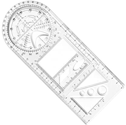 Kirdume Multifunktionale Geometrische Lineale, Multifunktions Zeichnungs Icon Lineal, Zeichnungslineal, Architektur Zeichnungsvorlagen, Landschaftsdesign Vorlage, Messschablone Für Zeichnung, Gebäude