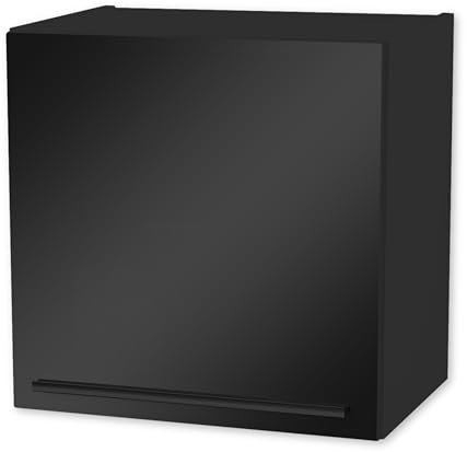 Stella Trading Jazz Moderner Hängeschrank Küche in Schwarz matt - Geräumiger Küchenschrank mit viel Stauraum - 50 x 50 x 34,6 cm (B/H/T)