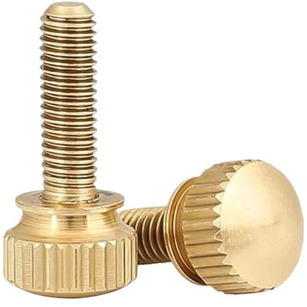 CLENEA 1–5 Stück M3 M4 M5 M6 M8 Messing Doppelschicht mit Stufen, hoher Kopf, gerändelt, handfest, Rändelschraube, Computergehäuse-Schraube (Size : M6x8mm 2pcs)