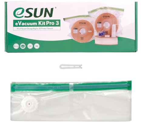 eSUN sacchetti di stoccaggio sottovuoto per filamenti di stampa 3D, 5pcs sacchetti di stoccaggio sigillanti antipolvere resistenti all'umidità per mantenere il filamento asciutto, 5 sottovuoto