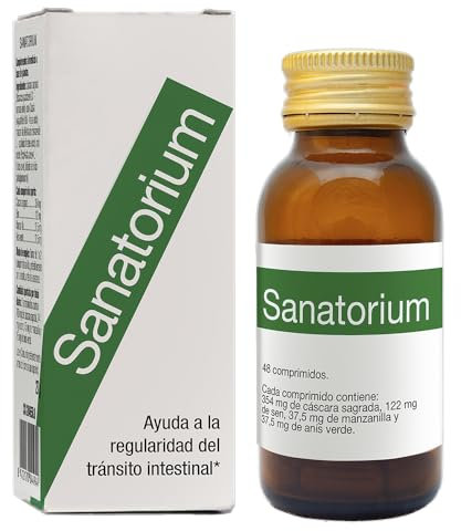 Santiveri - Sanatorium Comprimidos - Complemento Alimenticio a Base de Cáscara Sagrada, Sen, Manzanilla y Anís Verde. 48 Comprimidos. Una ayuda a la regularidad del tránsito intestinal