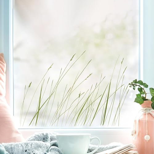 Fensterbild Frühling Ostern Wildgras Gräser Blumenwiese Fensterdeko Kinderzimmer Kind, 2. A3 Bogen