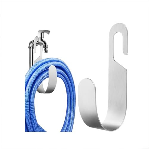 CWOQOCW Schlauchhalter, erweiterbarer Gartenschlauch-Aufhänger, Bewässerung, Schlauchhalterung, Haken, Wandmontage, Schlauchregal, Wasserhahn-Schlauchhaken, Gartenrohraufhänger für den Außenbereich