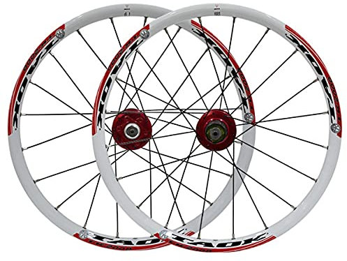 UIOPPOI 50,8 cm BMX-Fahrradfelge, MTB, Klapprad, Scheibenbremse, Schnellentriegelungsrad, 1580 g, 20H Nabe für 7-, 8-, 9-Gang-Kassette (Farbe: Rot A)