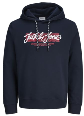 JACK & JONES Hood Sweat à Capuche Jjurban, Sky Captain, M Homme
