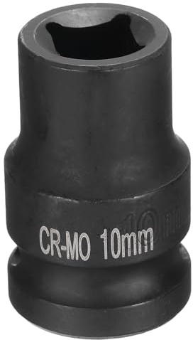QUARKZMAN 4-Punkt-Viereckbuchse 1/2 Antrieb 10mm Stecknuss, Metrische Viereck-Impact-Buchse CR-MO-Verdunkelung Standard-Rad-Buchsen Pneumatische Werkzeug für Auto Reparatur