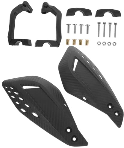 SOLUSTRE Universelle 7/8 22mm Motorrad Handschützer aus Pp Winddichte Abnehmbare Handschutz Protektoren für Fahrkomfort und Sturzschutz 2 Stück Schwarz