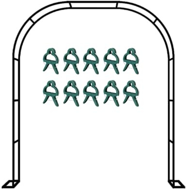 Rosenbogen Metall Stabil Rankgitter Rosenhilfe Wetterfest, Rankbogen Metallbogen Gartenbogen Torbogen Rankhilfe für Kletterpflanzen, mit Basis Und 10 Klammern für Pflanzen(2.6 x 2.5 x 0.4 m)