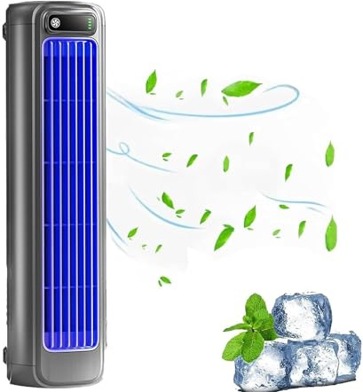 Outfany Cooling Ace, Cooling Ace Air Conditioner, Portable Air Conditioner Cooling Fan with 3 Speeds & LED Touch Screen, USB charging, Air Cooler for Room Patio (Grey)