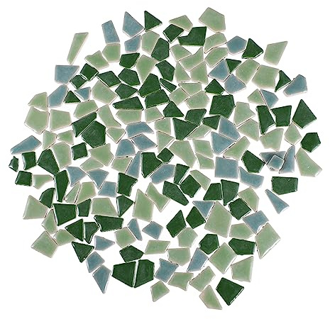 Homoyoyo Azulejos Cerámica Irregulares Piezas Mosaico Cerámica Creativas y Resistentes de 200g para Decoración del Hogar y Baño para Manualidades