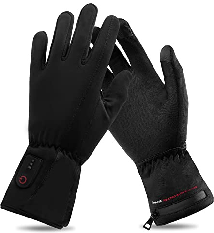 Dr.warm Dünn Beheizbare Handschuhe Liners, Beheizte Handschuhe Winterhandschuhe mit TYP C Akku, Size M