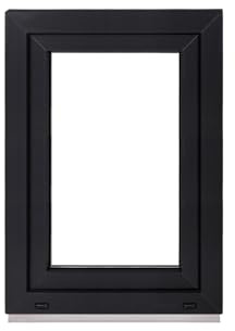 Framex Kellerfenster Fenster Kunststofffenster Innen Weiß/Außen Anthrazit Breite x Höhe 60 x 80 cm (600 x 800 mm) 2-fach (32 mm) Dreh Kipp DIN Links