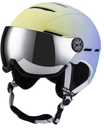 KiBcsLic Conjunto de Casco Y Gafas de Esquí Cómodos para Escalada en Roca, Actividad Invernal para Hombres