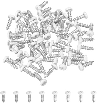 QUARKZMAN 60 Stück Kreuzschlitz Blechschrauben M3x10mm, Verzinkte Schrauben | Kohlenstoffstahl Selbstschneidende Set, Vollgewinde Linsenkopf Universalschraube für Haus Büro Lager, Silber