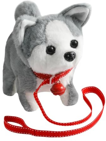 Cane Di Peluche Elettrico - Compagno Interattivo Con La Testa Che Annuisce, Giocattolo Da Passeggio Elettronico Realistico, Animale Domestico Giocoso A Batteria | Bambini Vacanze Compleanno Natale Cap