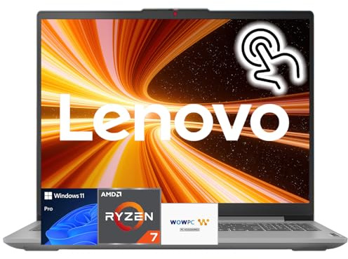 Lenovo Slim 3 Touchscreen Business Laptop, Ryzen 7 5825U Processore (Beats i7-1355U), Display LED FHD da 15,6 pollici, 16 GB RAM, SSD PCIe da 1 TB, lettore di schede SD, WiFi 6, Windows 11 Pro, WWPC