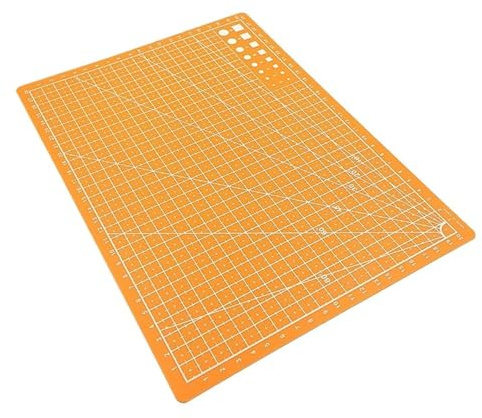 Skärmattor A3 A4 A5 PVC Skärmatta Arbetsbänk Patchwork Manuell Sömnad Diy Kniv Gravyrbräda Läder Ensidig Underlägg (Orange, A3 Large)
