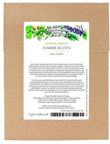 Essbare Blüten - Samenset mit 4 aromatischen Sorten für Salate, kalten Platten & Süßspeisen