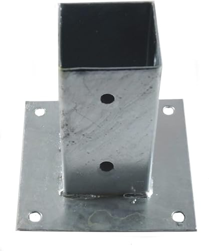 Suinga ANCLAJE CUADRADO METALICO 7x7 cm, base 15x15 cm. Ideal para postes de madera.