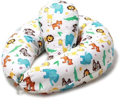 Niimo® XXL+ Schwangerschaftskissen & Stillkissen – 3-in-1 mit Stützkissen | 200 x 70 cm, Bezug aus 100 % Baumwolle, Waschbar, Extra-Kissen für individuell gestaltbares Babynest