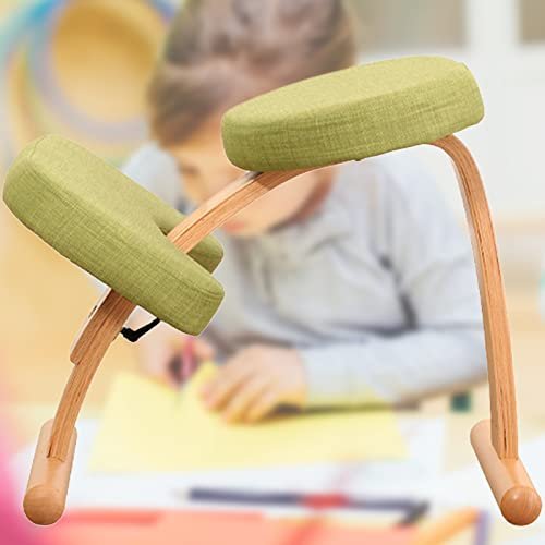 IELSH Ergonomisch Kniestuhl Holz Kniehocker, Kniehocker Höhenverstellbar für Zuhause und Büro, Orthopädischer Stuhl und Ergonomischer Hocker - Verbessern Sie das Allgemeine Temperament